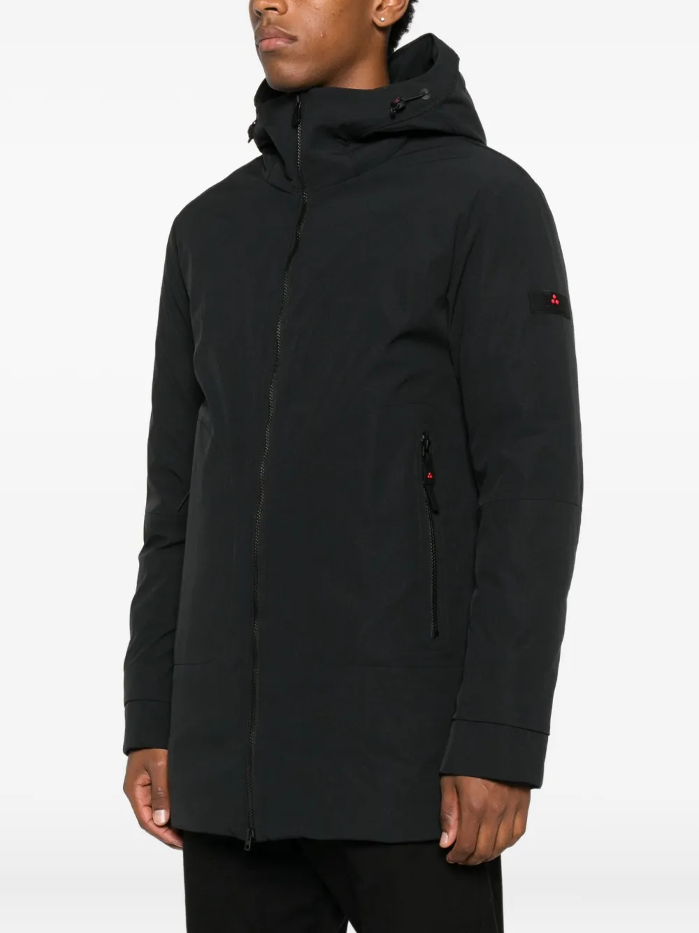 Peuterey Jas met capuchon en rits Zwart