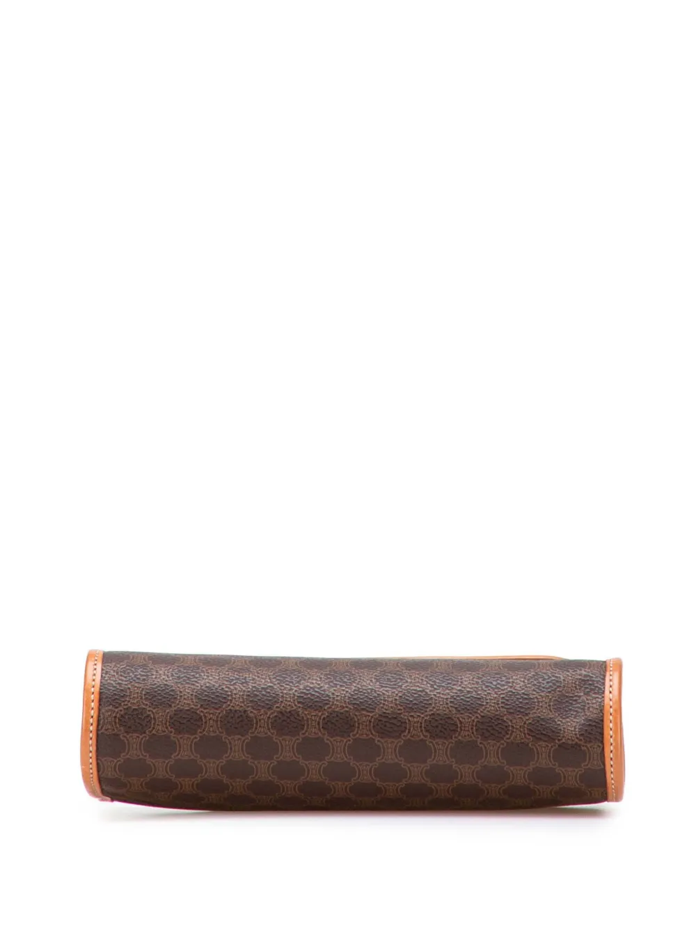 Pre-owned Celine 1996 Macadam Coated Canvas Clutch Bag In Brown
