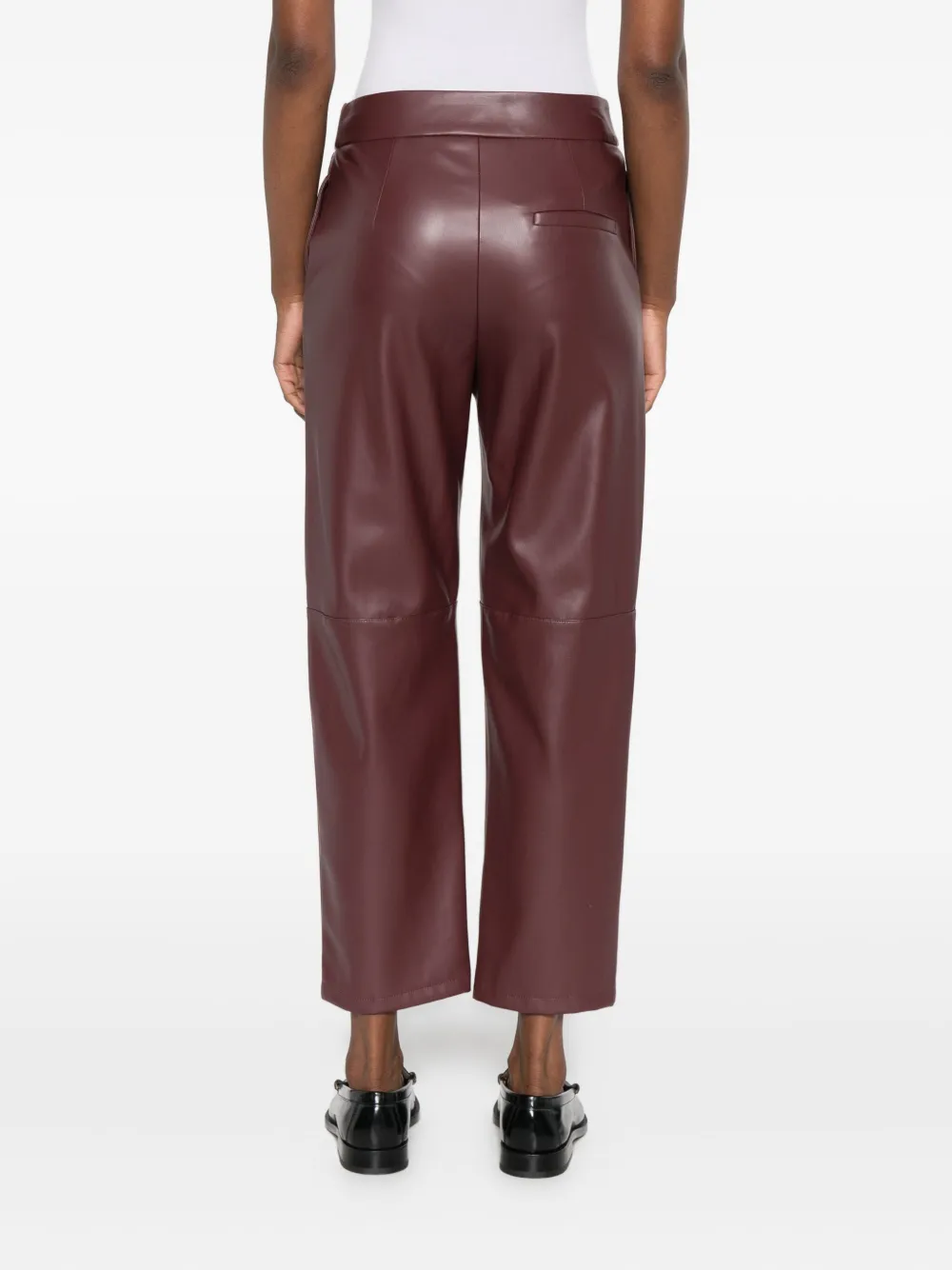 IMPERIAL Cropped broek met knoopsluiting Rood