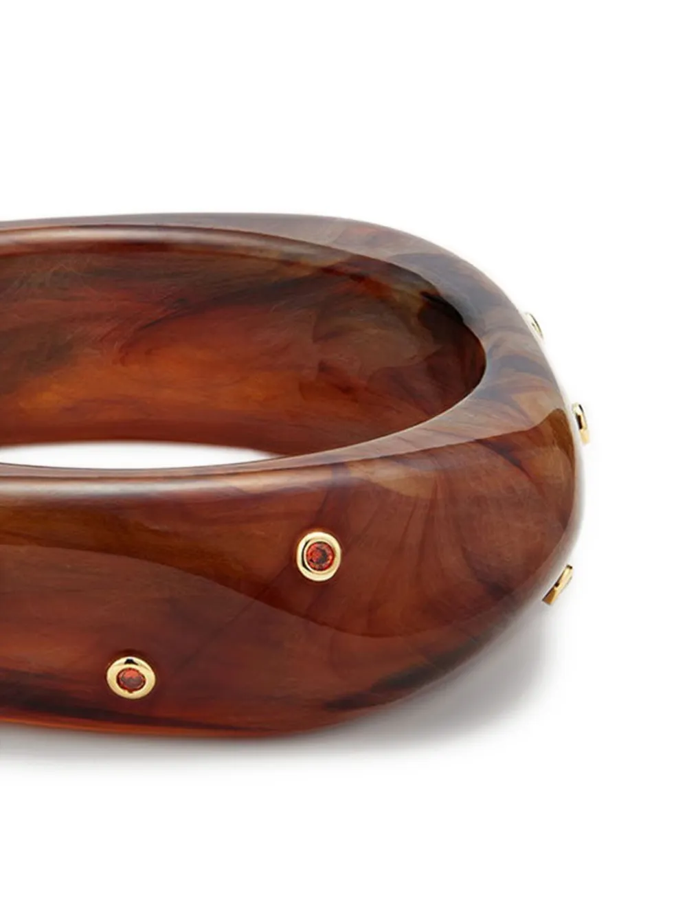 Luv Aj Ibiza Lucite Cuff In Brown