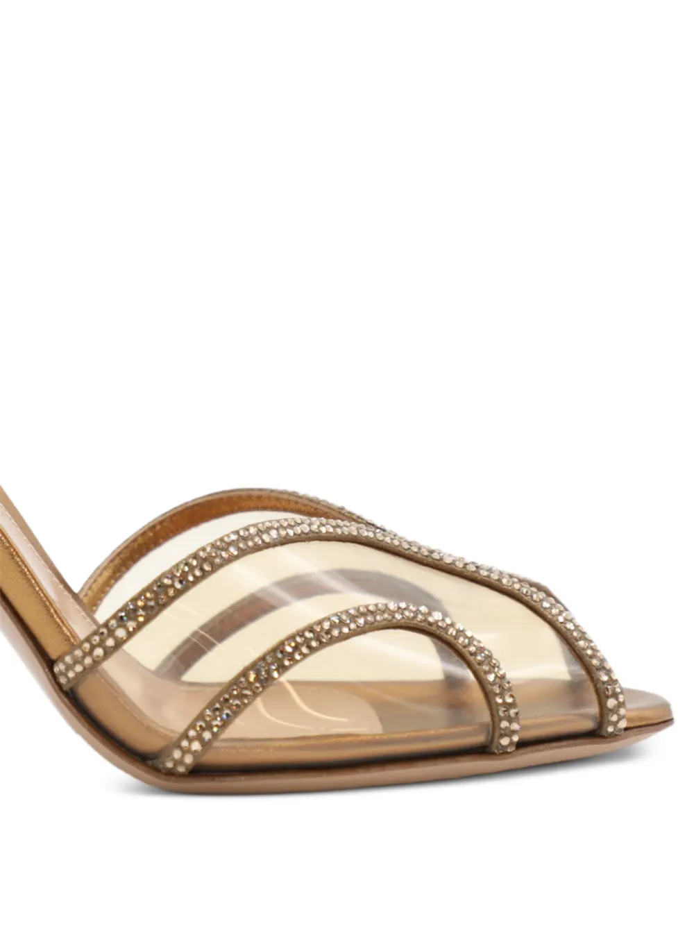 Gianvito Rossi 95 mm slingback pumps verfraaid met kristallen Beige