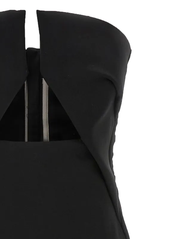 【RICK OWENS】マキシドレス ブラック Rick Owens アシンメトリーネック マキシドレス | ブラック