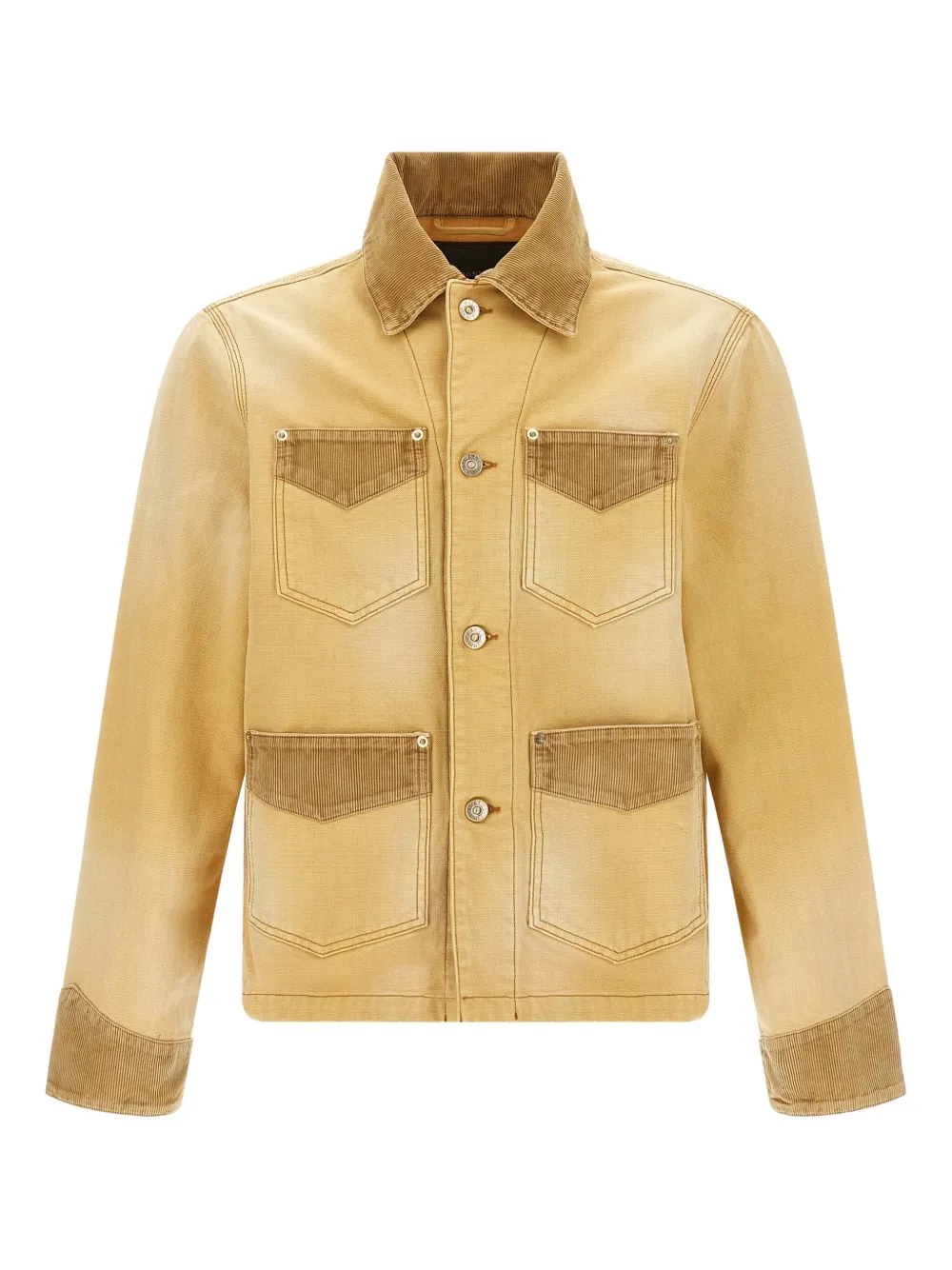 Wales Bonner Sierra corduroy-panel canvas jacket | Yellow | Image 1