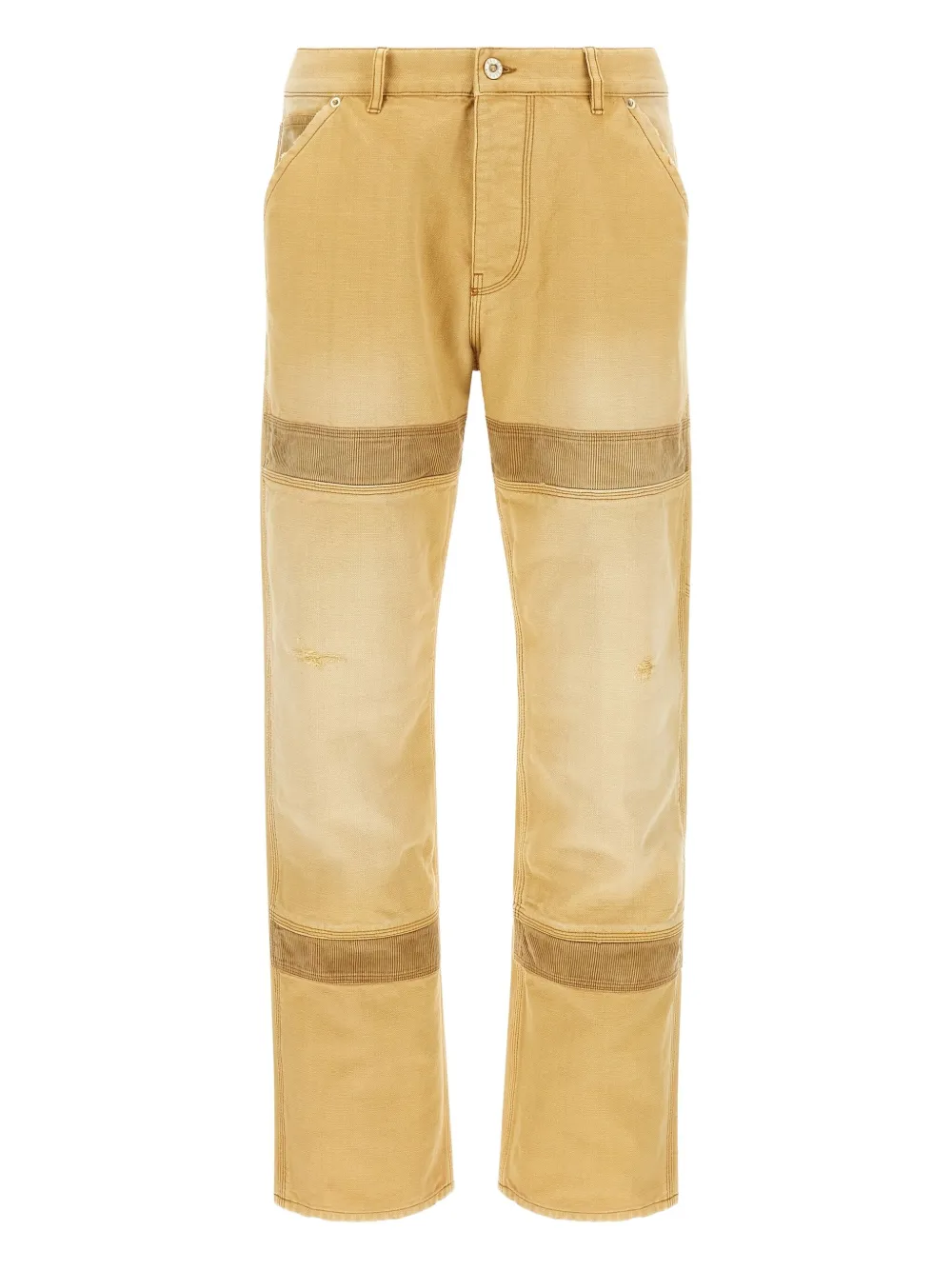 Wales Bonner Sierra corduroy-panel canvas trousers - イエロー Wales Bonner Sierra corduroy-panel canvas trousers - イエロー