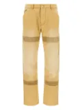 Wales Bonner Sierra corduroy-panel canvas trousers - Yellow