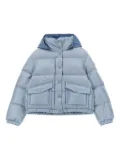 Moncler Enfant quilted pearlescent down jacket - Blue