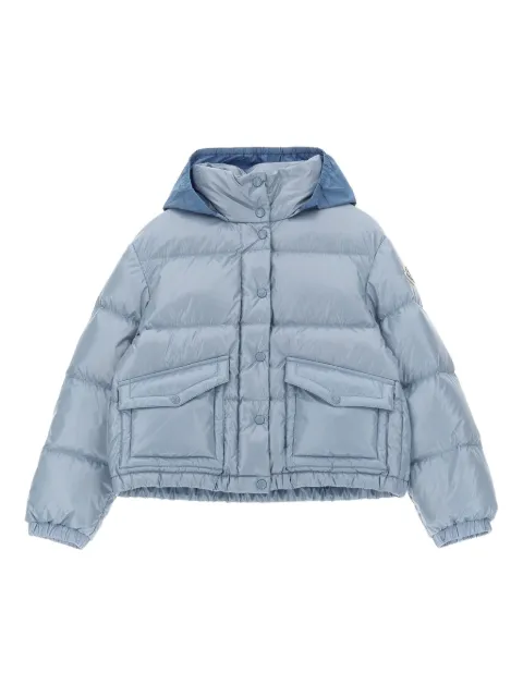 Moncler Enfant quilted pearlescent down jacket