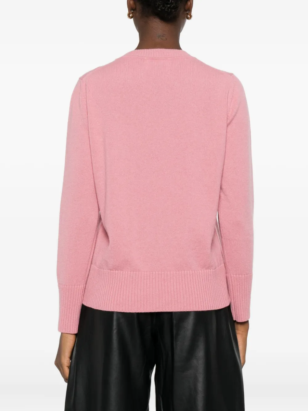 Alpha Studio Round-neck Sweater In Pink