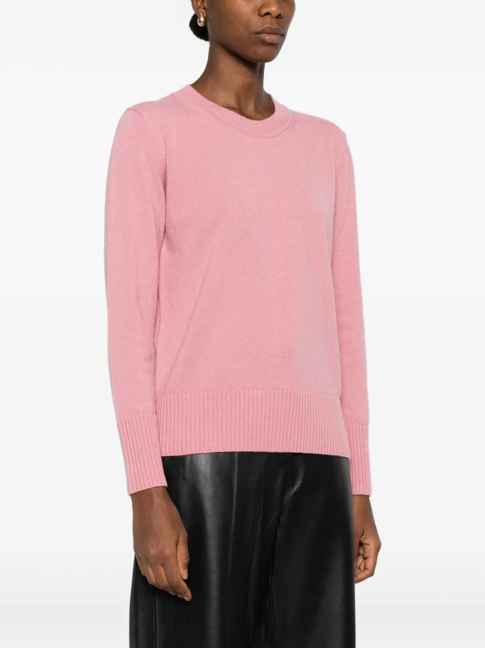 Alpha Studio Round-neck Sweater In Pink