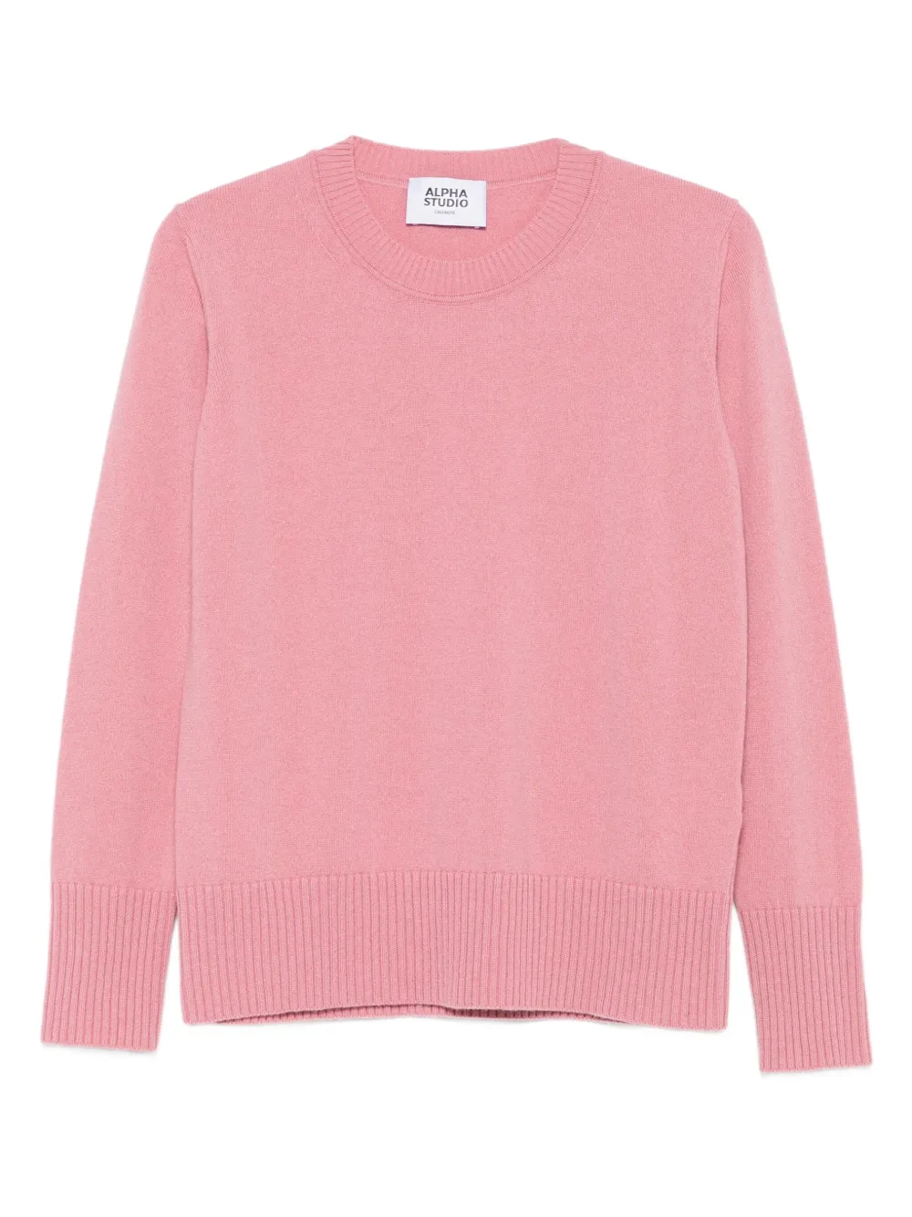 Alpha Studio Round-neck Sweater In Pink