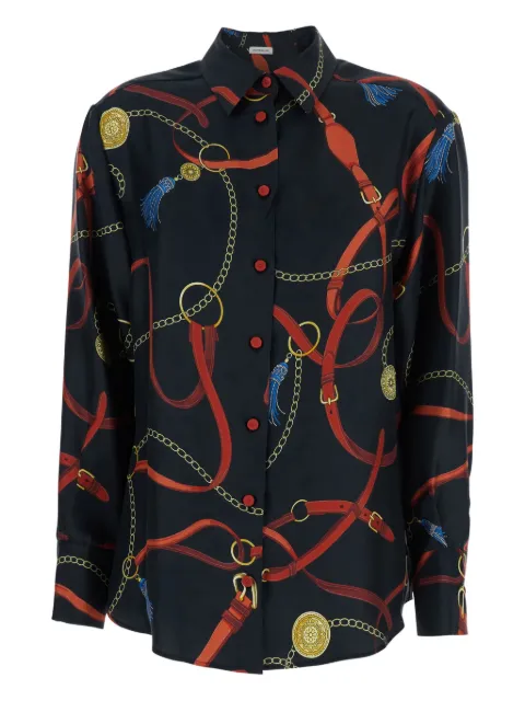 MANTERO 1902 chain-belt-print shirt