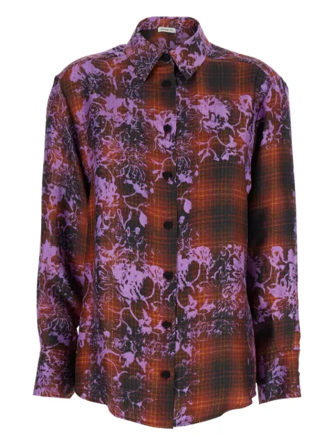 MANTERO 1902 floral-plaid shirt