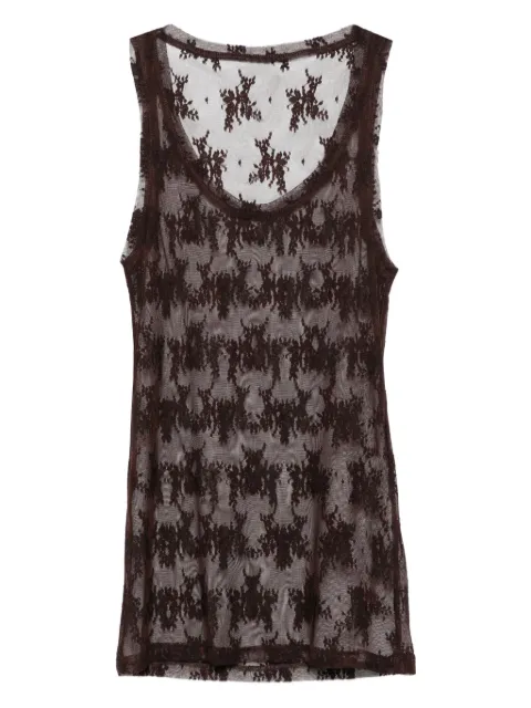 IMPERIAL floral-embroidered sleeveless tank top