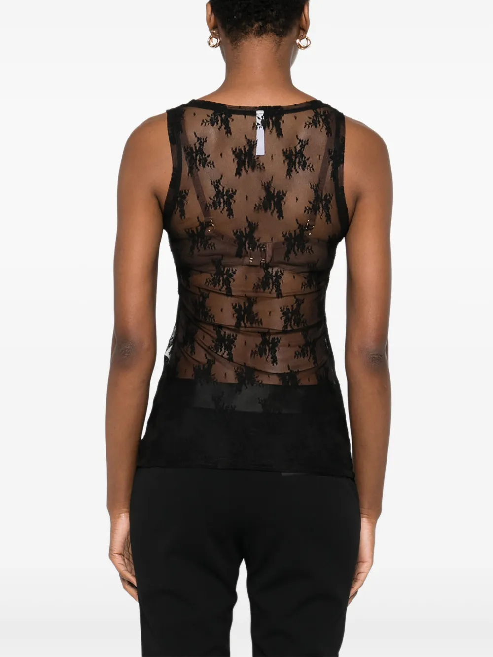 IMPERIAL Tanktop van kant Zwart