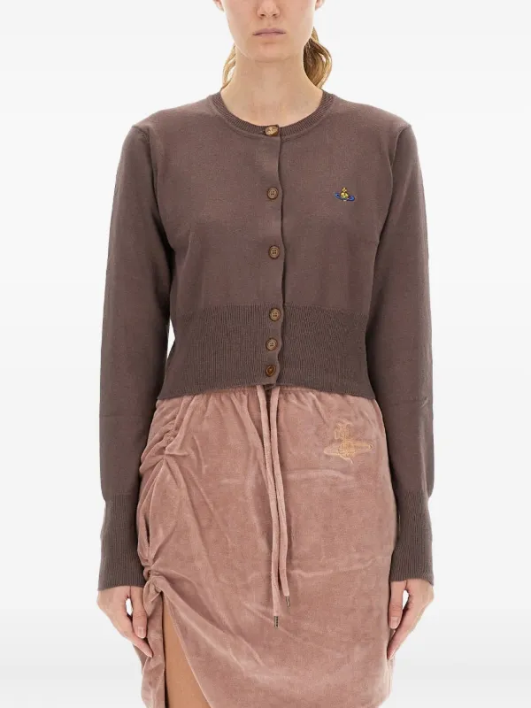 Vivienne Westwood Bea オーブロゴ カーディガン | ブラウン | FARFETCH JP