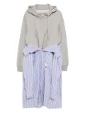 Maison MIHARA YASUHIRO Shirt combined hoodie dress - Grey
