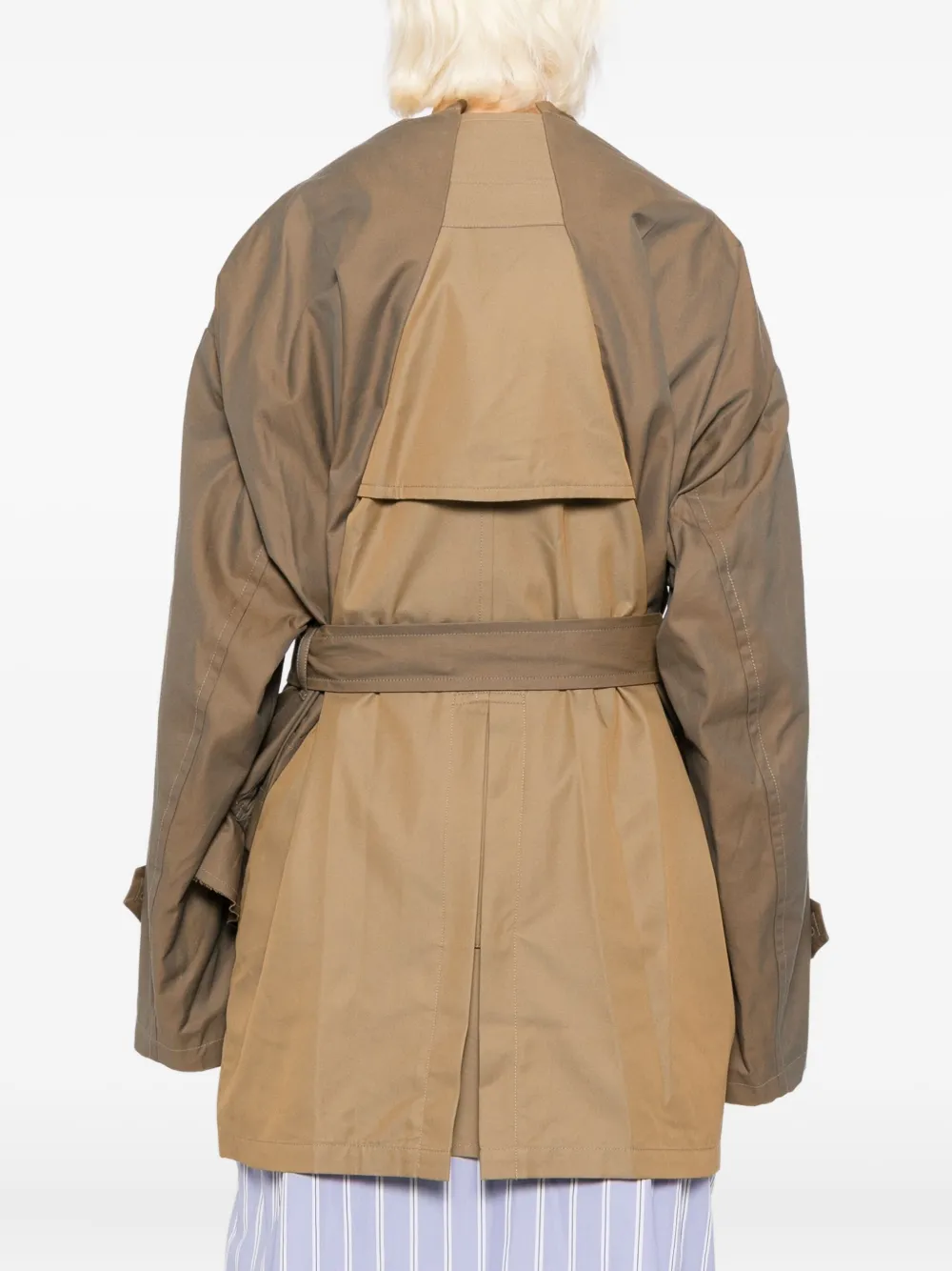 Miharayasuhiro Upside Down Trench Coat In Brown