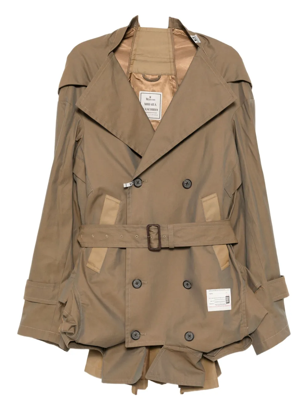 Maison MIHARA YASUHIRO Upside Down trench coat | Brown | Image 1