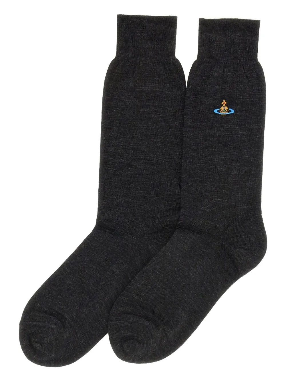 Vivienne Westwood Orb-logo Socks In Gray