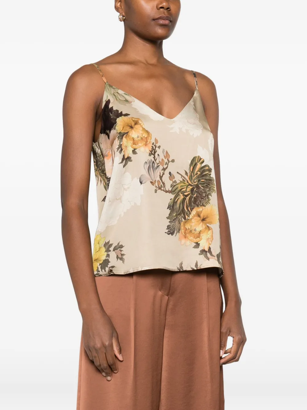  Imperial Floral-print Top - Neutrals 