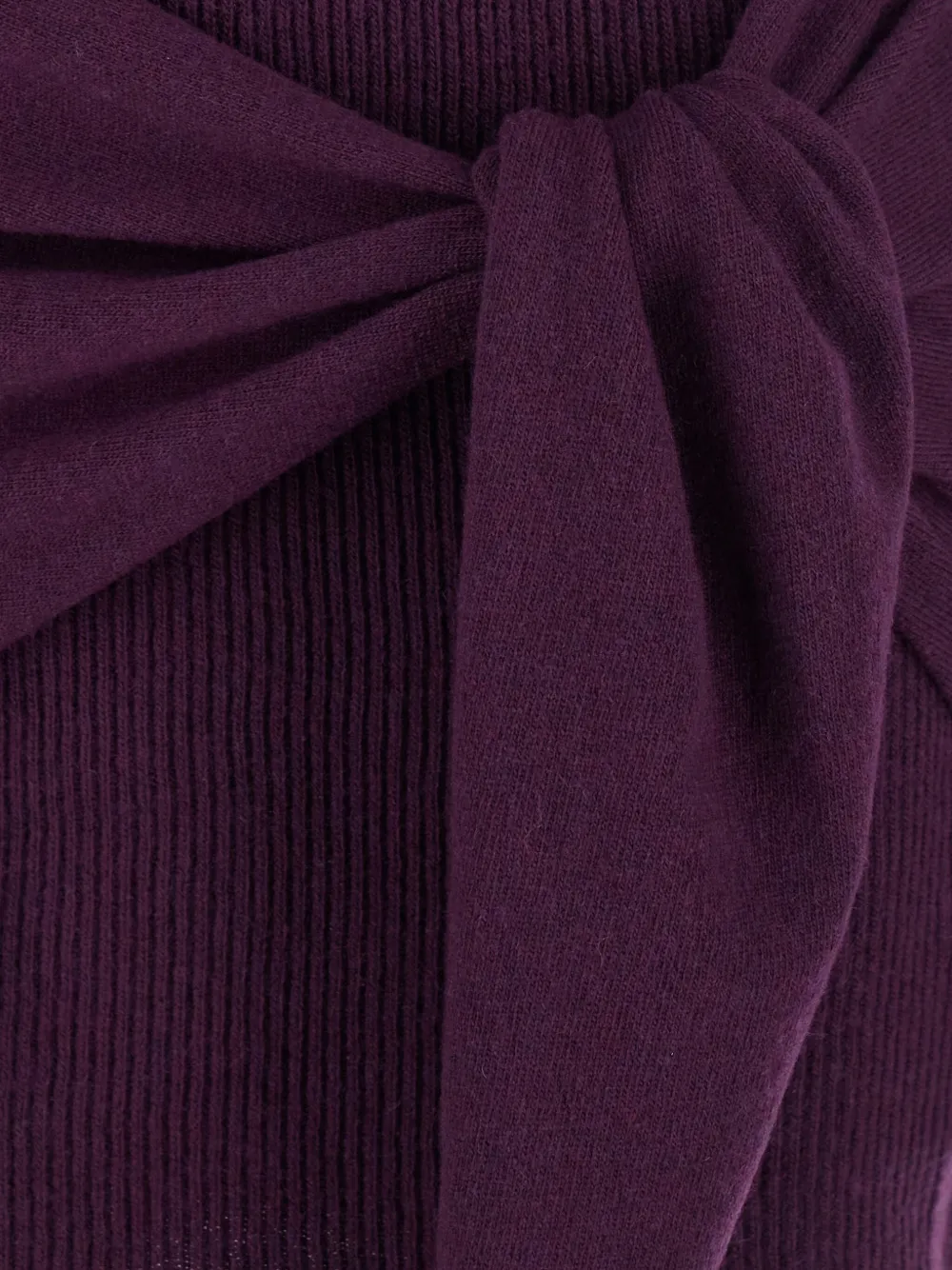 Federica Tosi Geribbelde jurk met gestrikte voorkant Paars