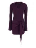 Federica Tosi ribbed tie-front dress - Purple