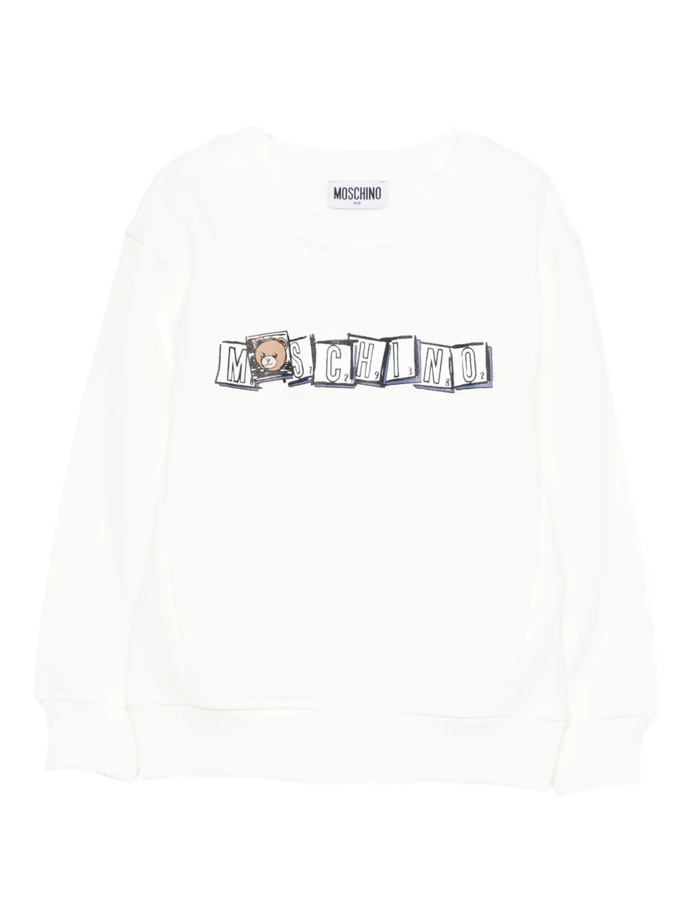 Moschino Logo-print Sweatshirt In Neutral