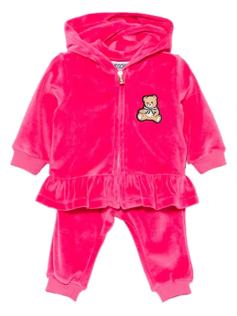 Moschino Kids hooded ruffled tracksuit