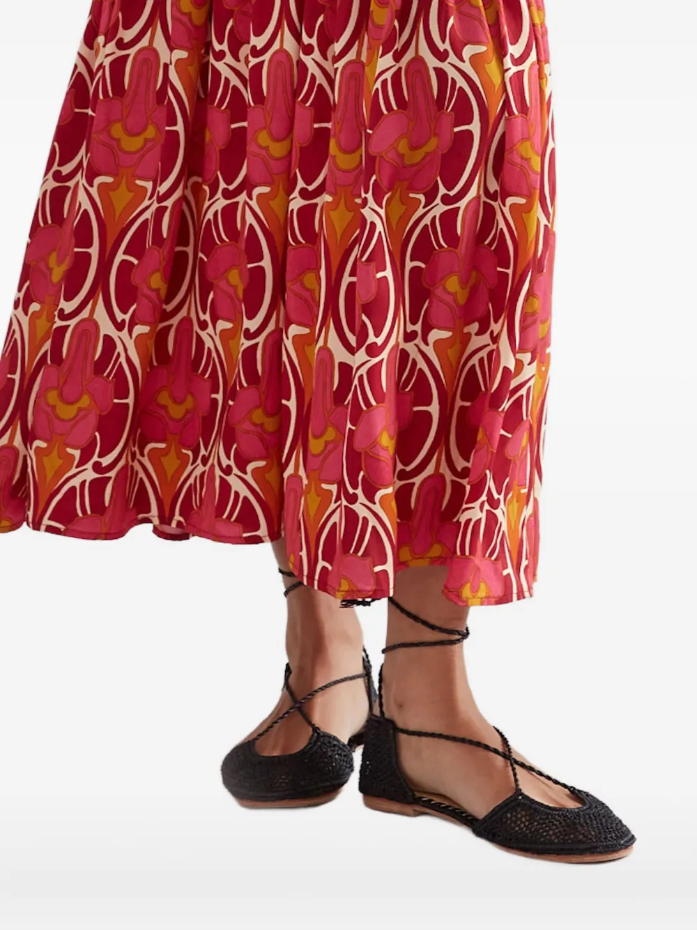 Slo_hand_made Lace-up Ballet Flats In Black