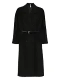 IMPERIAL belted double-breasted coat - Black