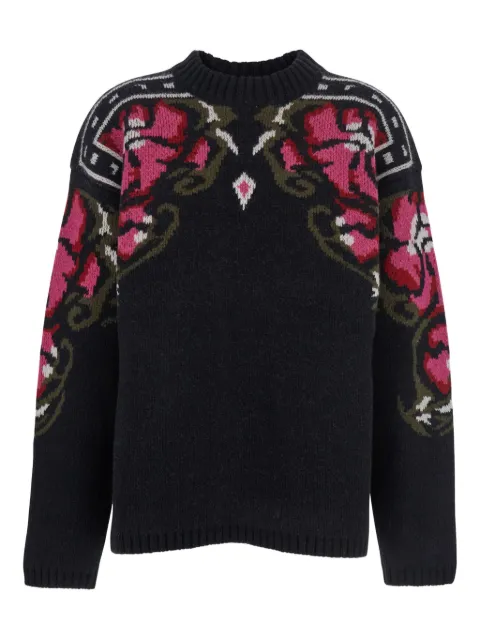Seafarer floral-pattern crew-neck sweater