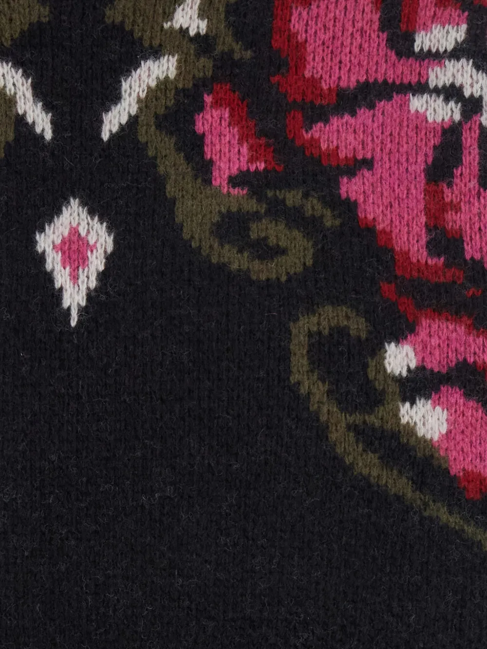 Seafarer Trui met bloemenprint en ronde hals Zwart