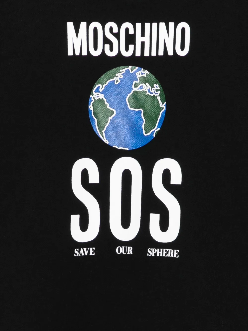 Moschino Kids Sweater met aarde-print Zwart