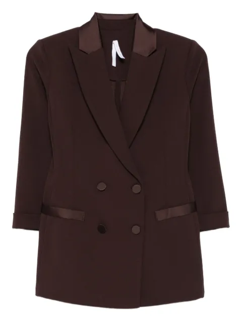 IMPERIAL double-breasted satin-trimmed blazer