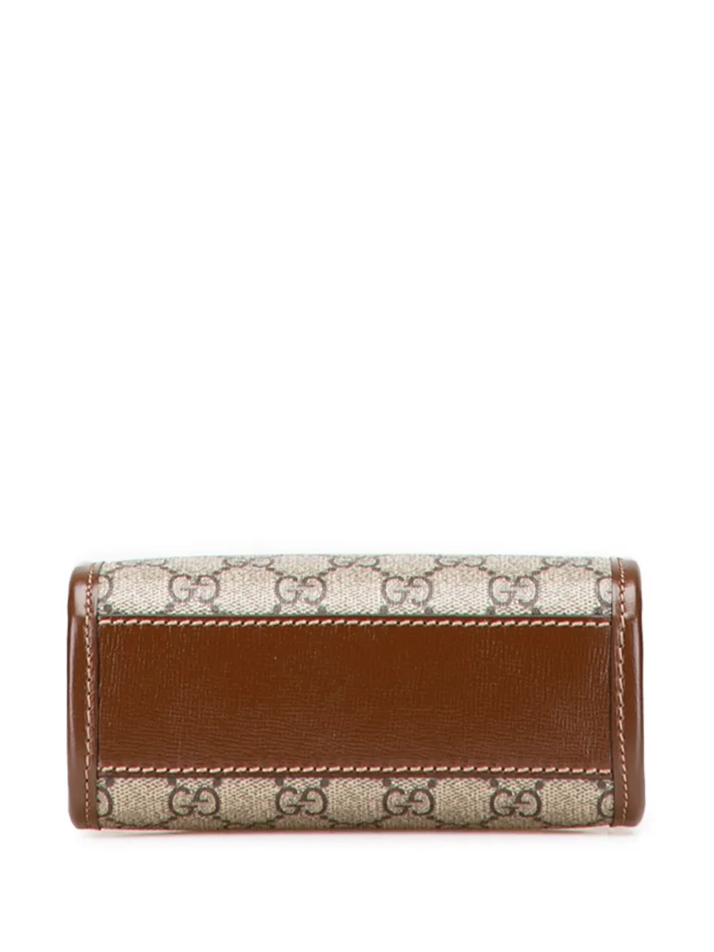 Pre-owned Gucci 2016-2025 Mini Gg Supreme Interlocking G Satchel In Brown