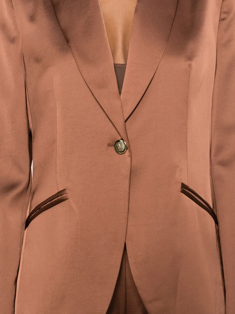Imperial Single-button Welt-pockets Jacket In Brown