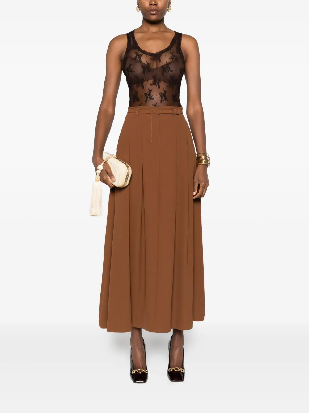 IMPERIAL pleated belted trousers | High Waisted Pants | Image 2