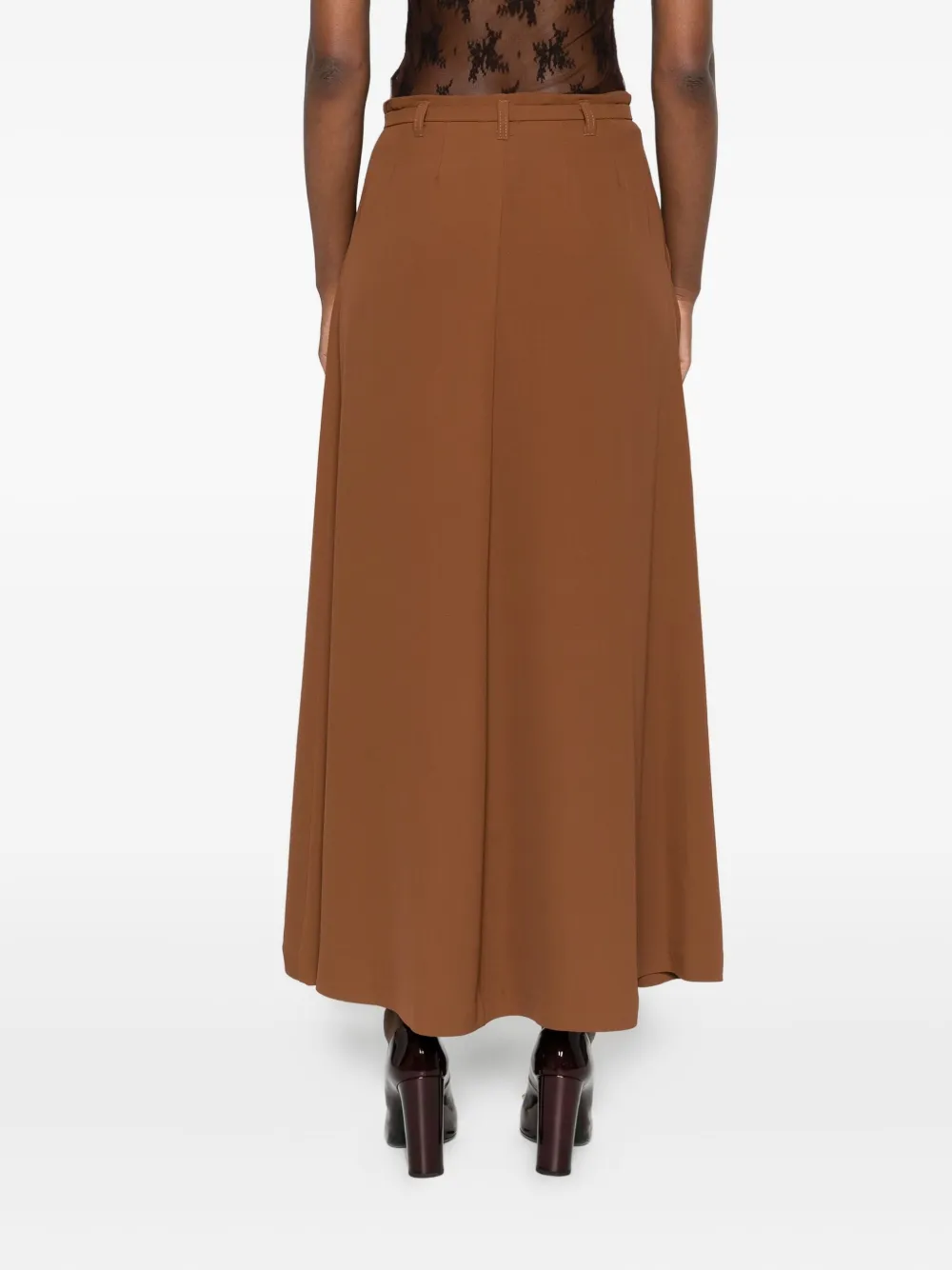 IMPERIAL Plooibroek met ceintuur Bruin