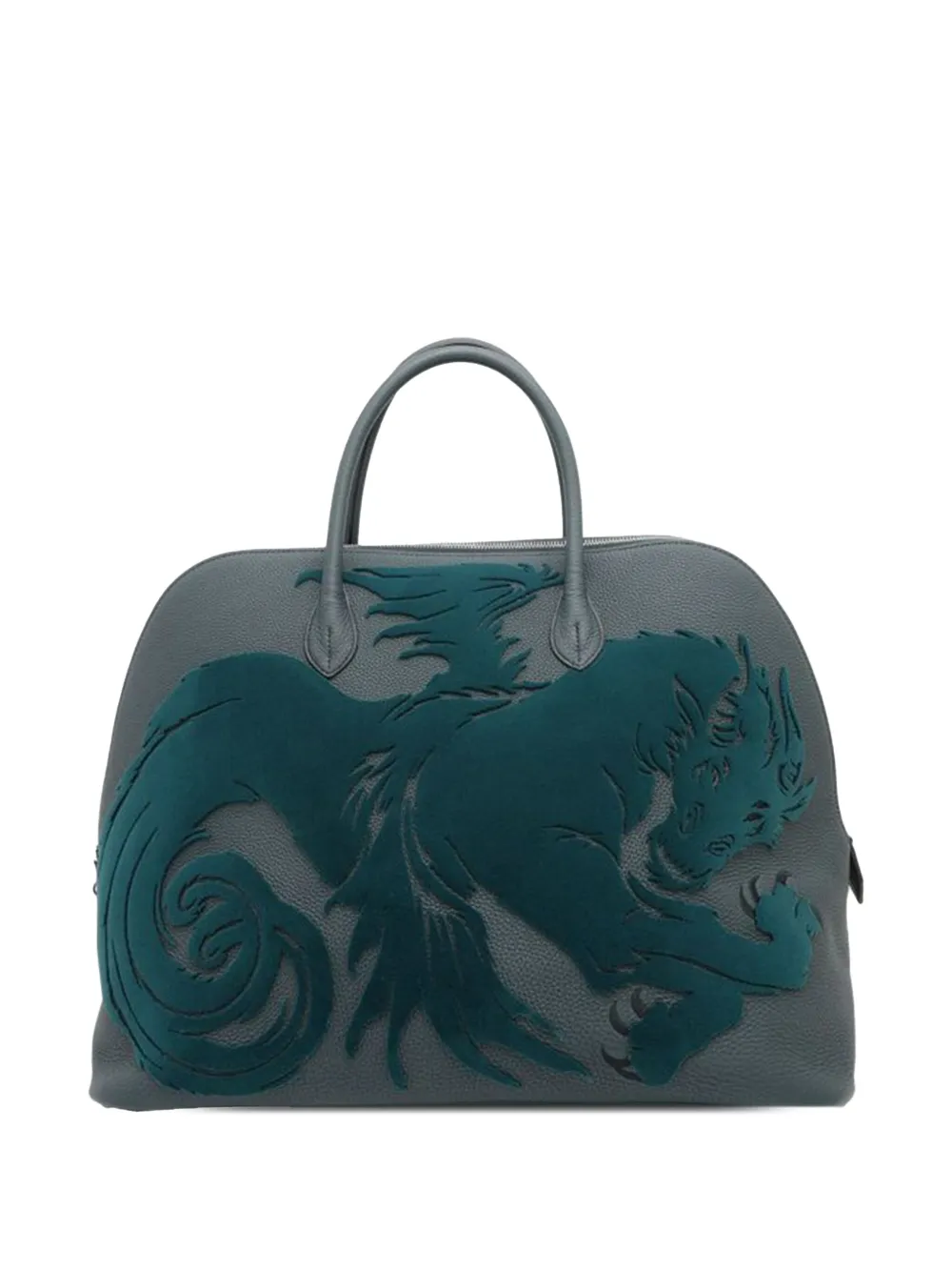 Hermès Pre-Owned 2019 トゴ タフティング シメア ドラゴン ボリード 1923 45 ハンドバッグ - グリーン Hermès Pre-Owned 2019 トゴ タフティング シメア ドラゴン ボリード 1923 45 ハンドバッグ - グリーン