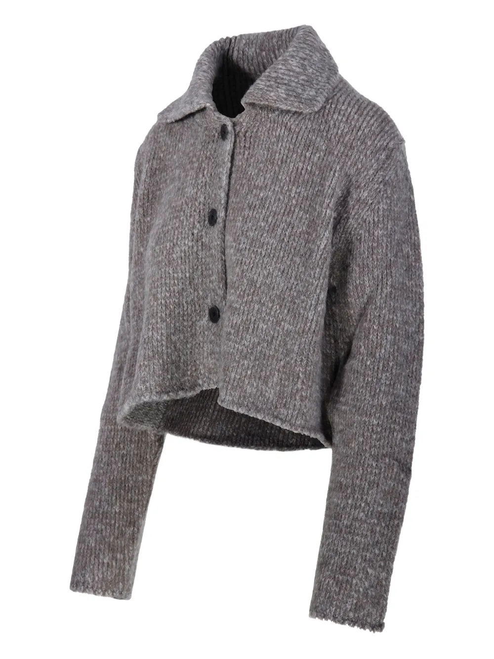 Fabrizio Del Carlo Button-fastening Cardigan In Gray