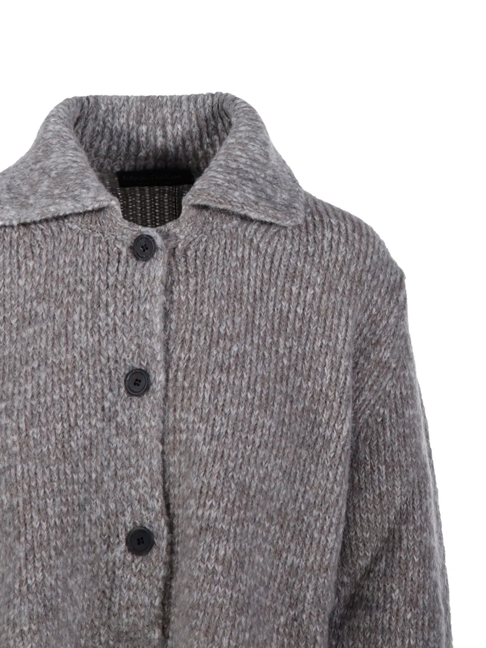 Fabrizio Del Carlo Button-fastening Cardigan In Gray