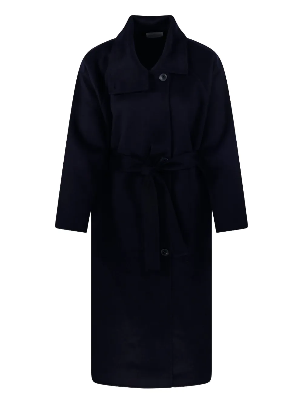 THE DYNAMIS STUDIO belted wrap-style coat | Blue | Image 1