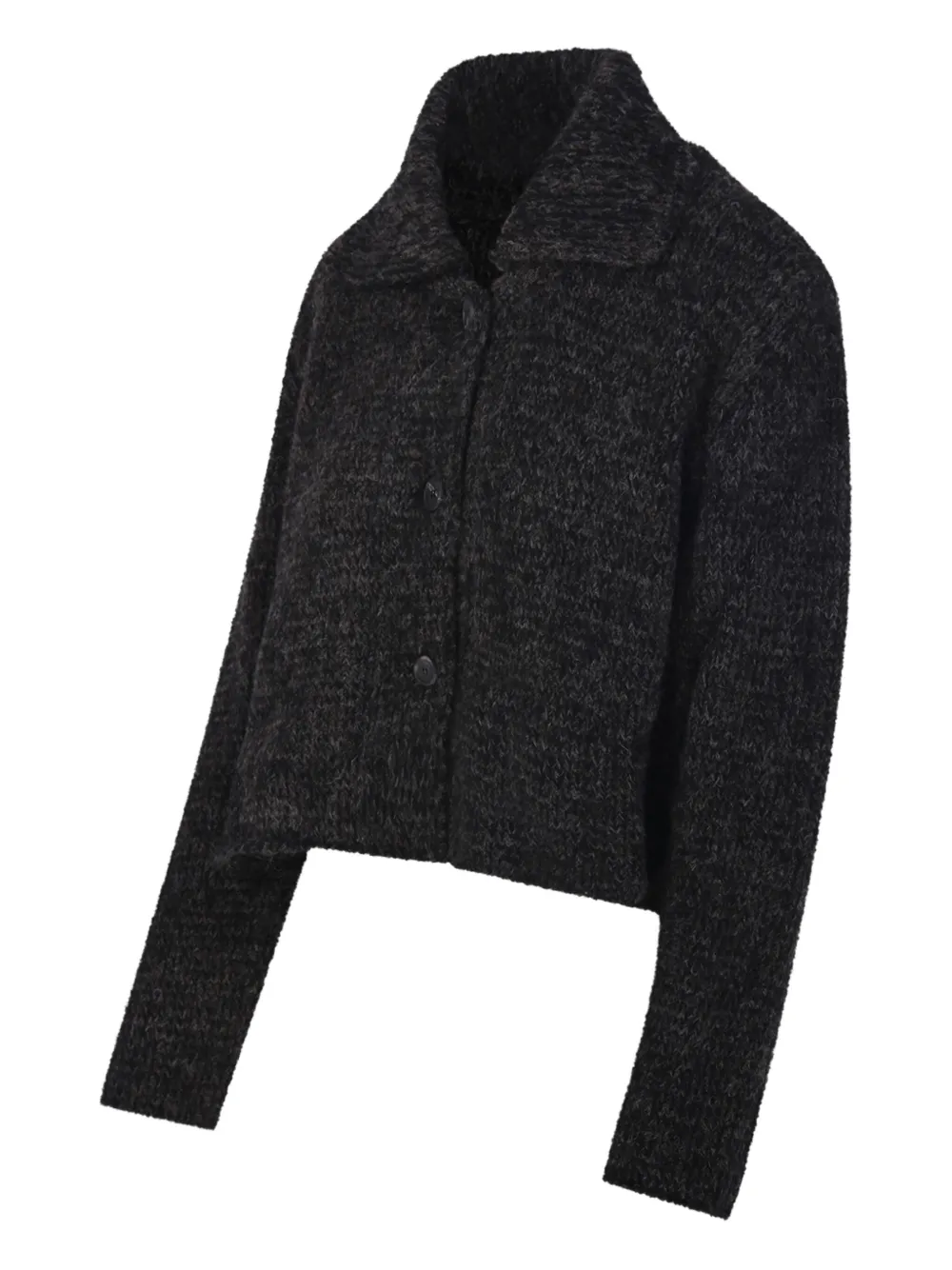 Fabrizio Del Carlo Button-front Collared Cardigan In Black