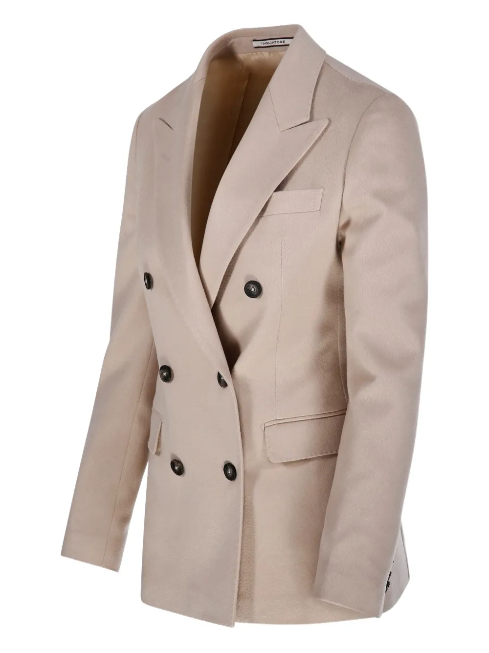 Tagliatore Double-breasted Buttoned Jacket In Neutral