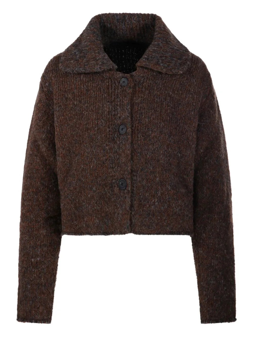 Fabrizio Del Carlo Button-front Collar Cardigan In Brown