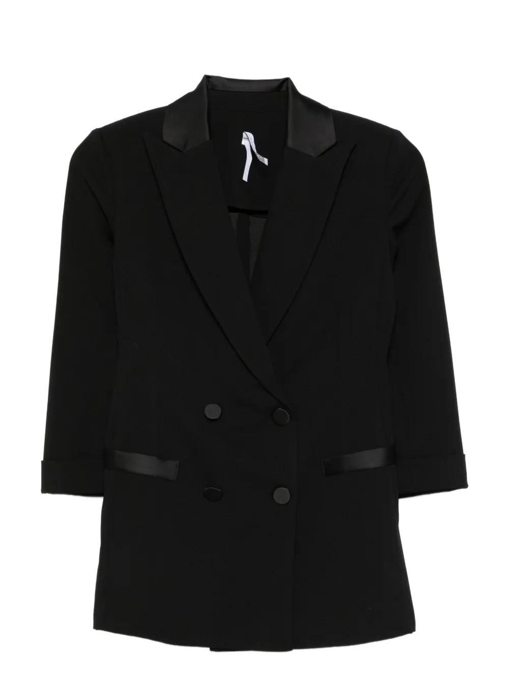 IMPERIAL double-breasted satin-lapel blazer | Black | Image 1