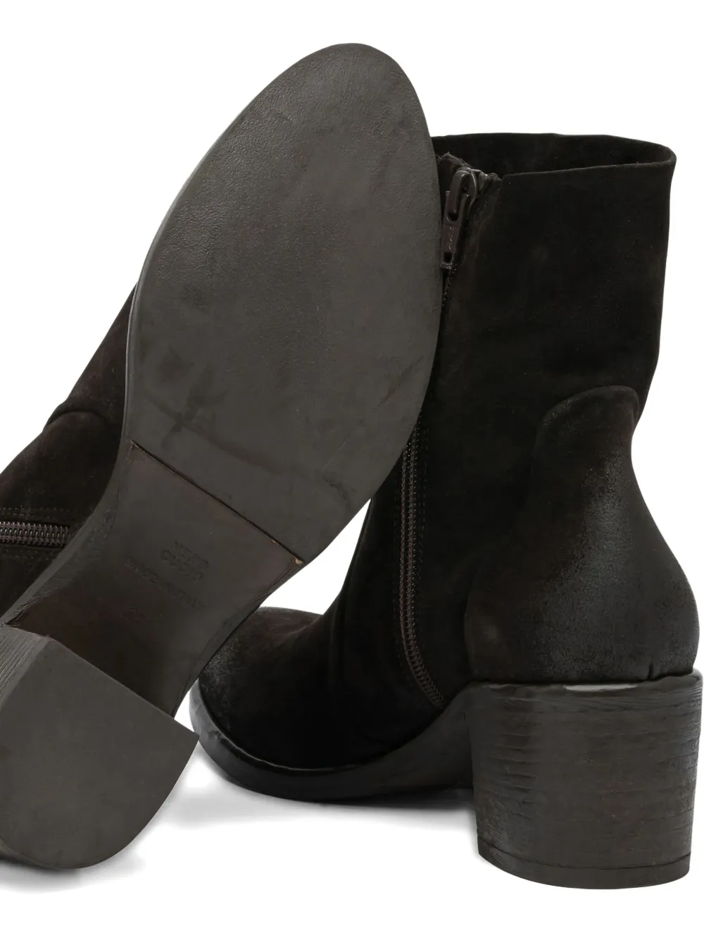 Strategia Shoes Zip-detail Block-heel Boots In Black
