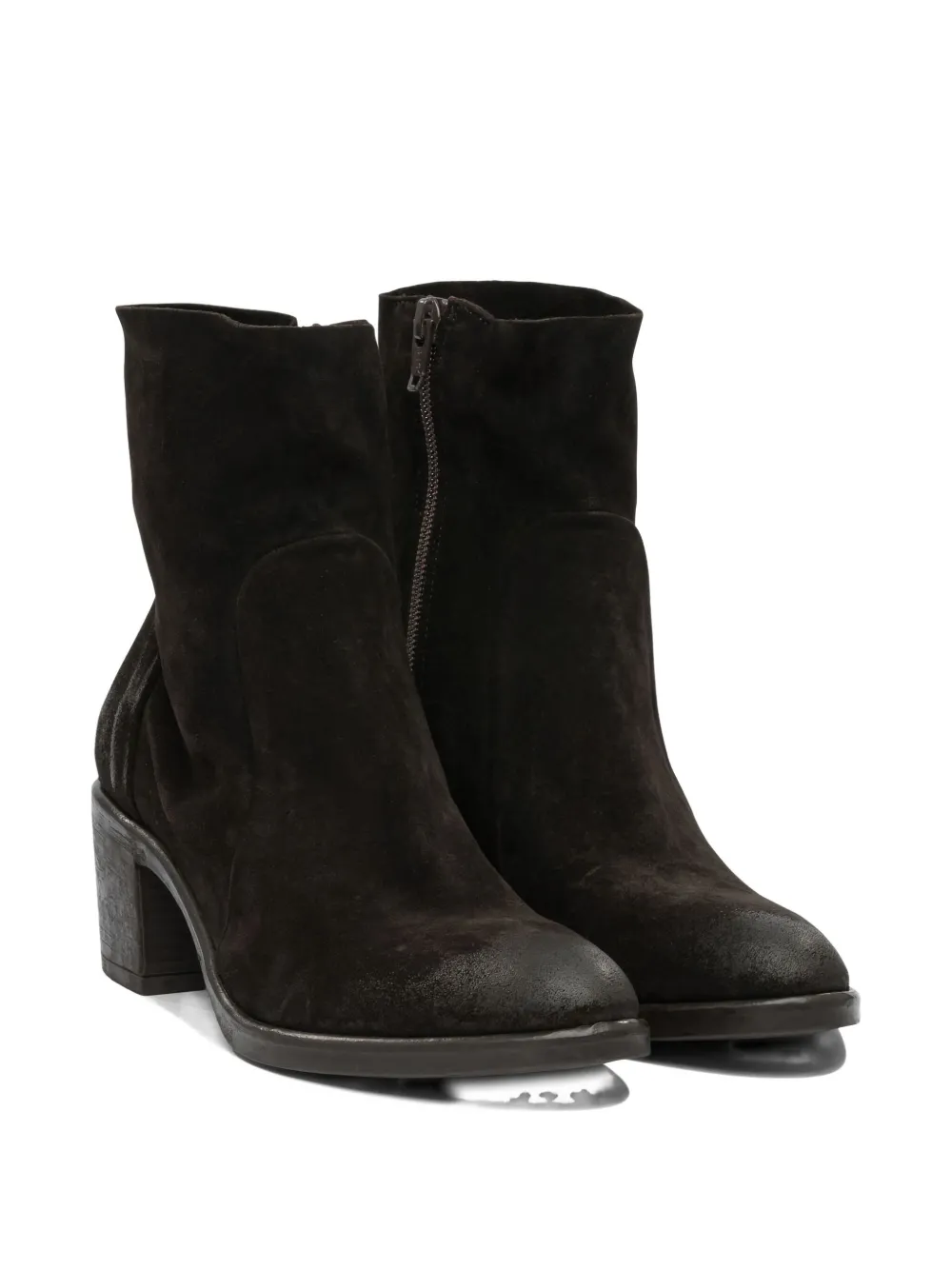 Strategia Shoes Zip-detail Block-heel Boots In Black