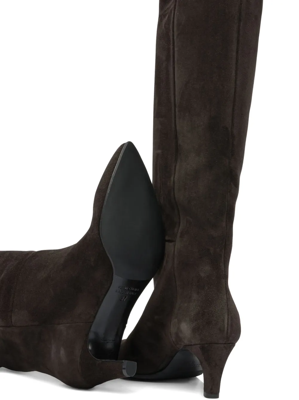 Strategia Shoes Suede Pointed-toe Boots In Black