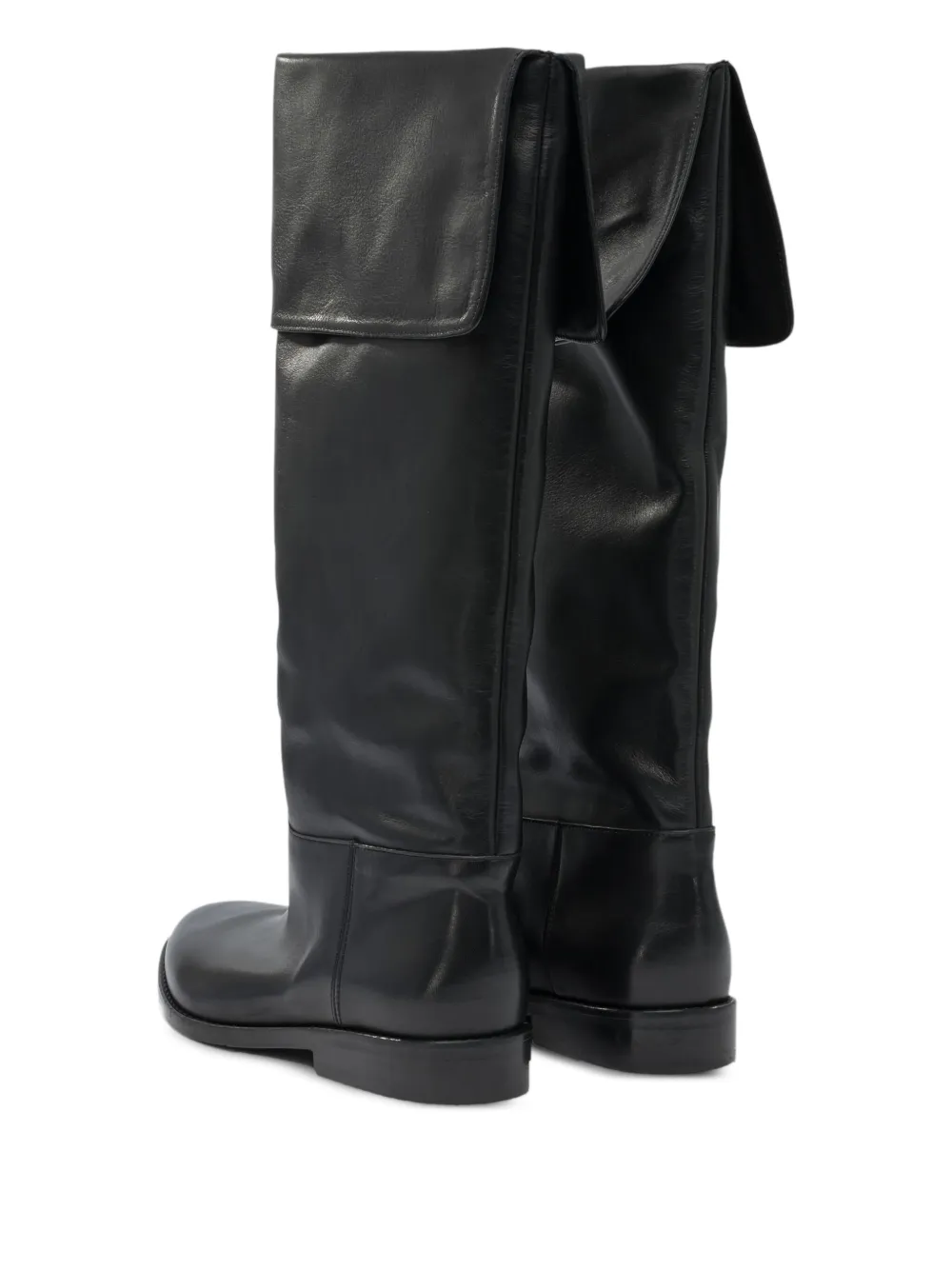 strategia shoes Leren knielaarzen Zwart
